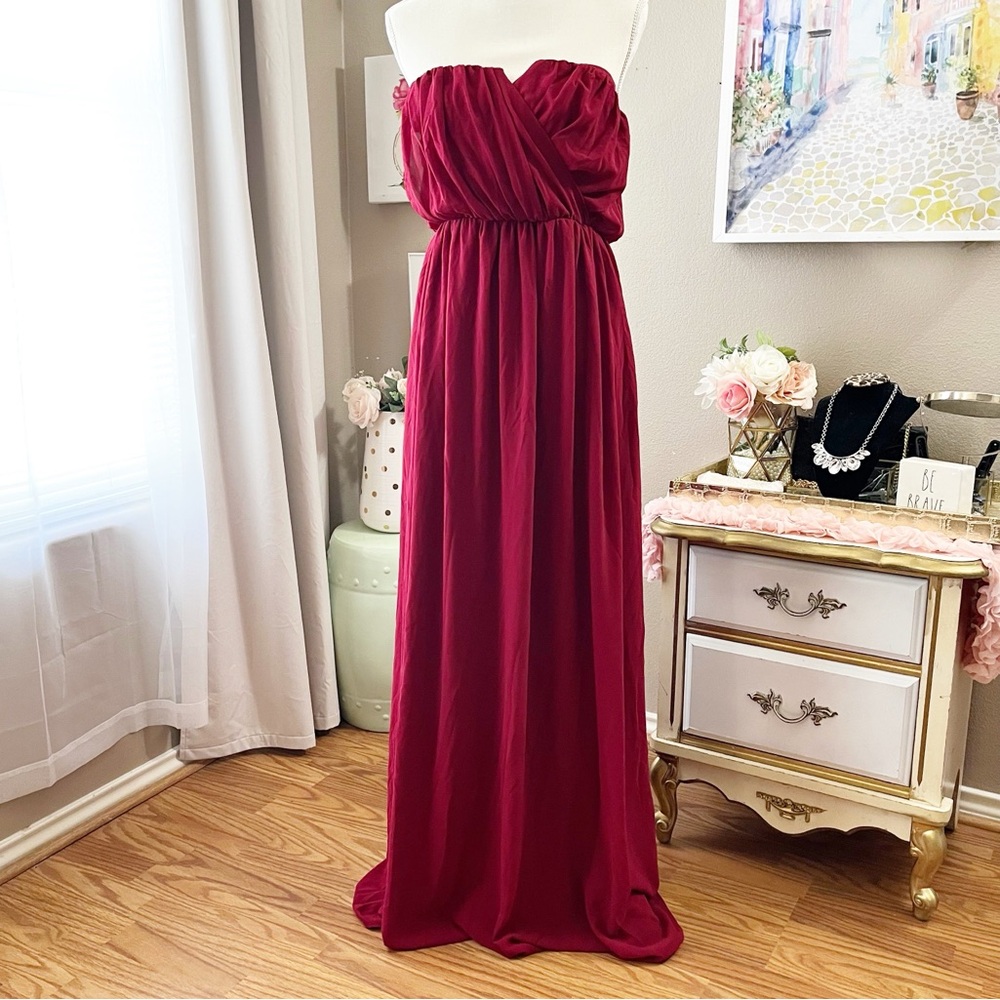 Windsor formal bridesmaid homecoming prom strapless dress size medium